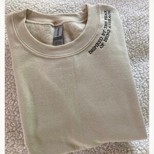Embroidered Beige Sweatshirt